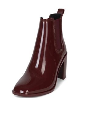 JEFFREY CAMPBELL HURRICANE2 WOMEN RAIN BOOTS Wine Shiny 9